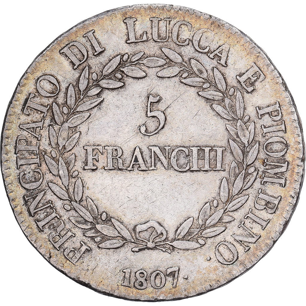 Principality of Lucca and Piombino, Felix & Elisa, 5 Franchi, 1807, Firenze