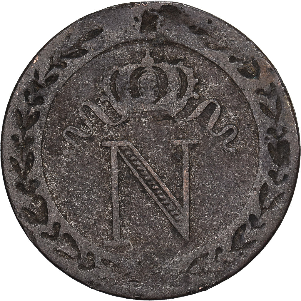 Francia, Napoleon I, 10 Centimes, 1808, Paris, Biglione, MB+