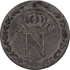 France, Napoleon I, 10 Centimes, 1808, Paris, Billon, VF(30-35)
