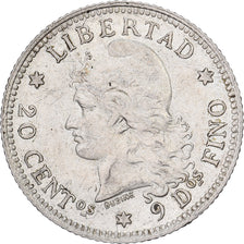 Argentine, 20 Centavos, 1883, Argent, SUP