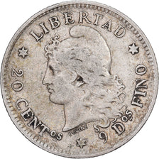Argentinien, 20 Centavos, 1883, Silber, S+