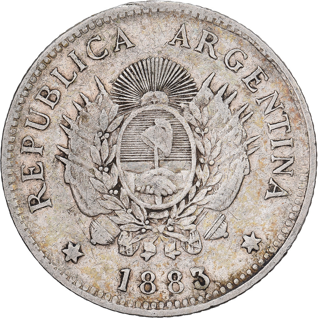Argentinien, 20 Centavos, 1883, Silber, S+