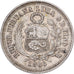 Peru, 1/5 Sol, 1866, Lima, Silber, SS+