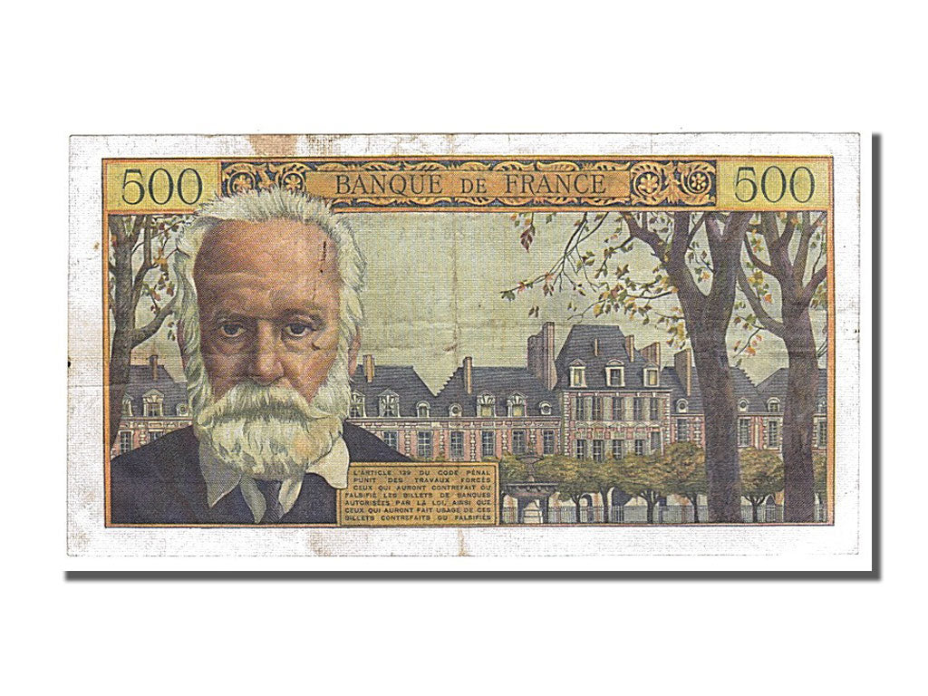 Banknote, France, 500 Francs, 500 F 1954-1958 ''Victor Hugo'', 1958, 1958-10-30