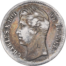 Francja, Charles X, 1/4 Franc, 1830, Paris, Srebro, VF(30-35)