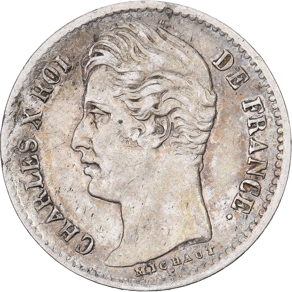 Francja, Charles X, 1/4 Franc, 1830, Lille, Srebro, EF(40-45)