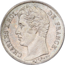 France, Charles X, 1/2 Franc, 1830, Paris, Silver, MS(60-62)