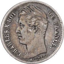 Francja, Charles X, 1/4 Franc, 1830, Paris, Srebro, VF(30-35)