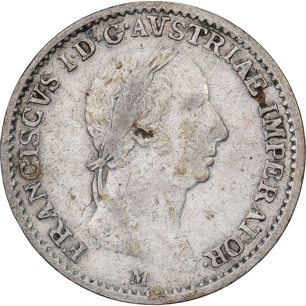 Kingdom of Lombardy-Venetia, Franz I, 1/4 Lira, 1822, Milan, Srebro, VF(30-35)