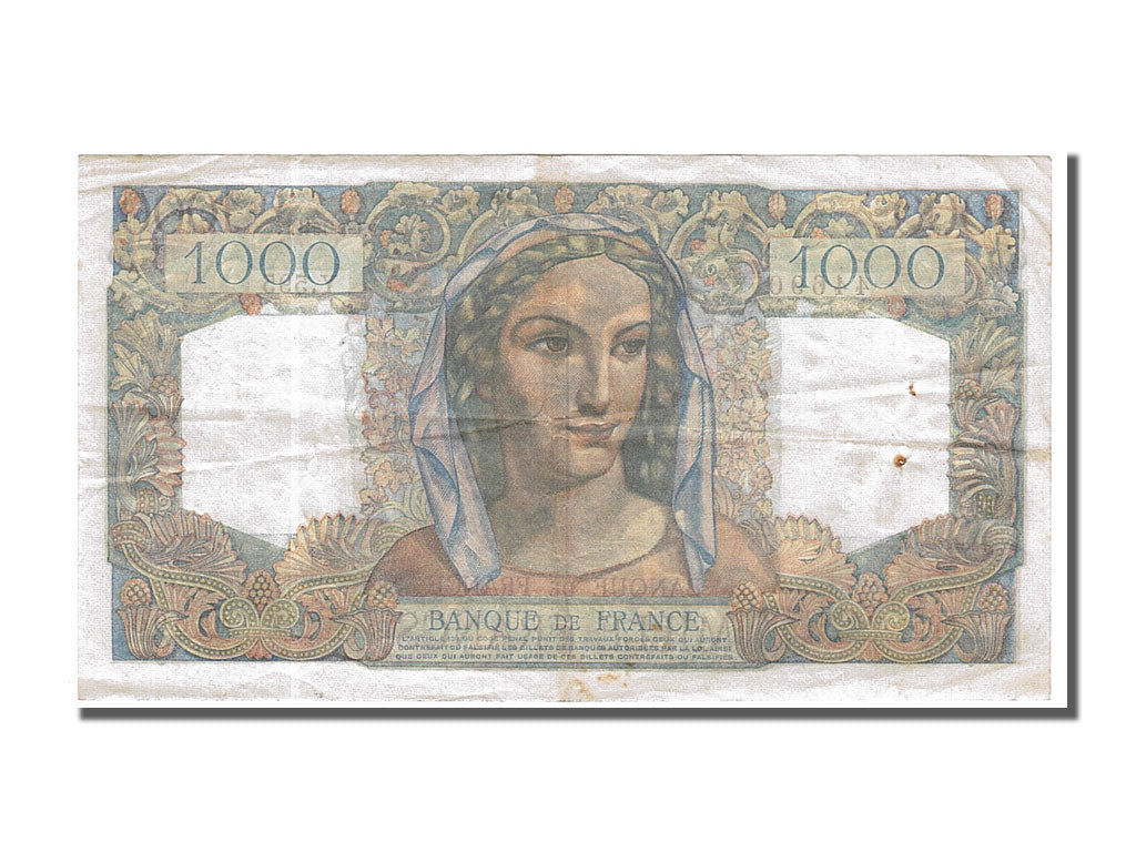 Billete, Francia, 1000 Francs, 1 000 F 1945-1950 ''Minerve et Hercule'', 1949
