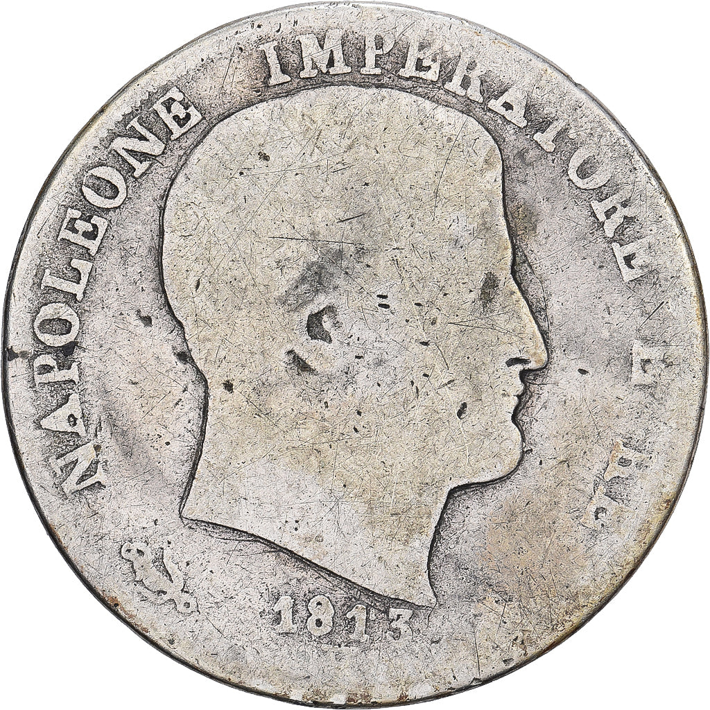 Kingdom of Italy, Napoleon I, 2 Lira, 1813, Venice, Silber, SGE