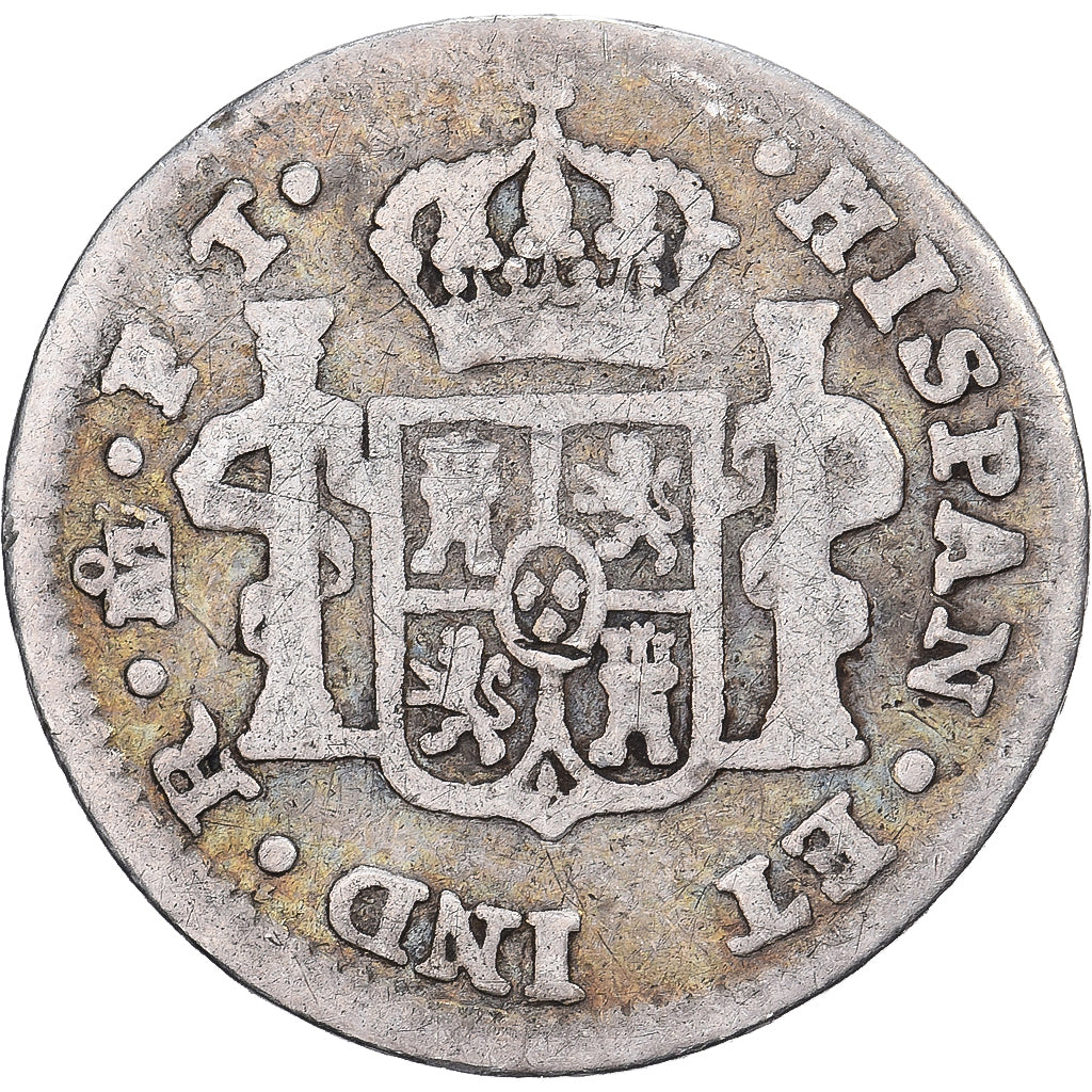 Mexico, Carlos III, 1/2 Réal, 1802, Mexico City, Silver, VF(20-25)