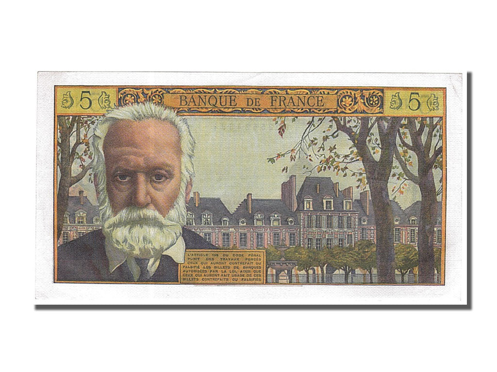 Banconote, Francia, 5 Nouveaux Francs, 5 NF 1959-1965 ''Victor Hugo'', 1959