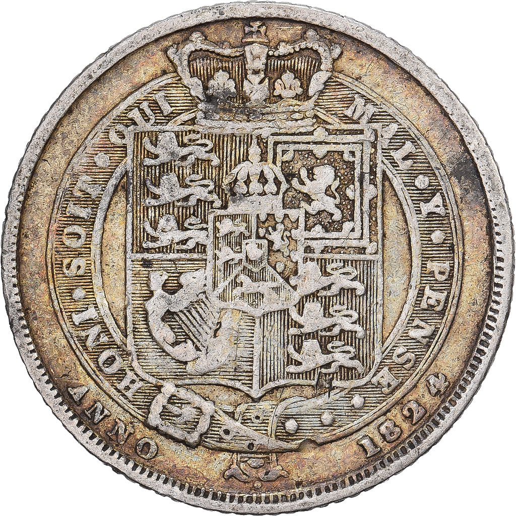 United Kingdom, George III, 6 Pence, 1824, London, Silber, SS