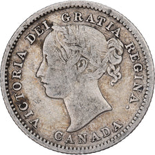 Canada, Victoria, 10 Cents, 1858, London, Silver, VF(30-35)