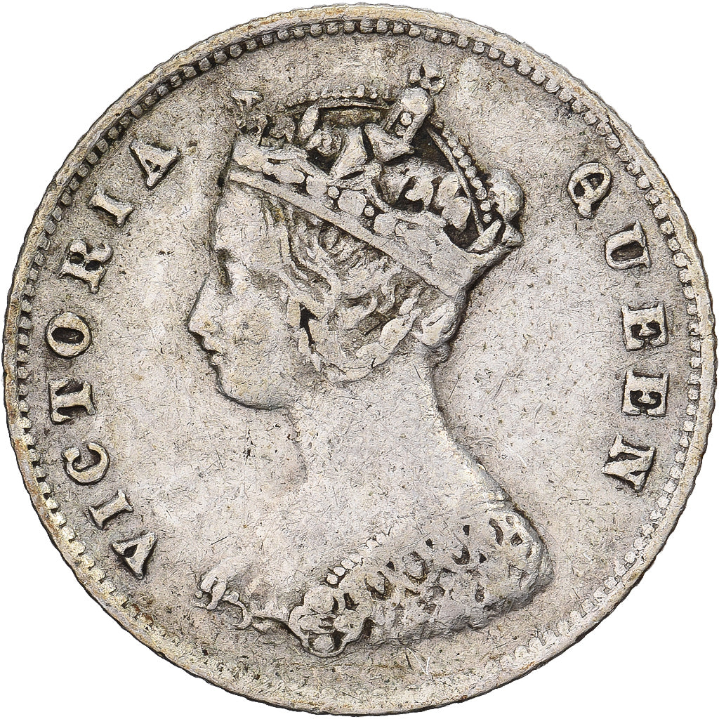 Hong Kong, Victoria, 10 Cents, 1866, Silver, EF(40-45)