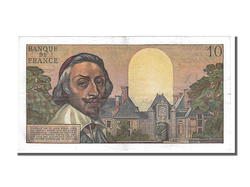 Banknote, France, 10 Nouveaux Francs, 10 NF 1959-1963 ''Richelieu'', 1962