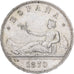 Spagna, Provisional Government, 5 Pesetas, 1870, Madrid, Argento, BB+