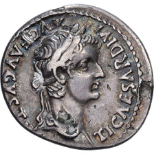 Tiberius, Denarius, 14-37, Rome, Fourrée, Silvered bronze, AU(50-53), RIC:30