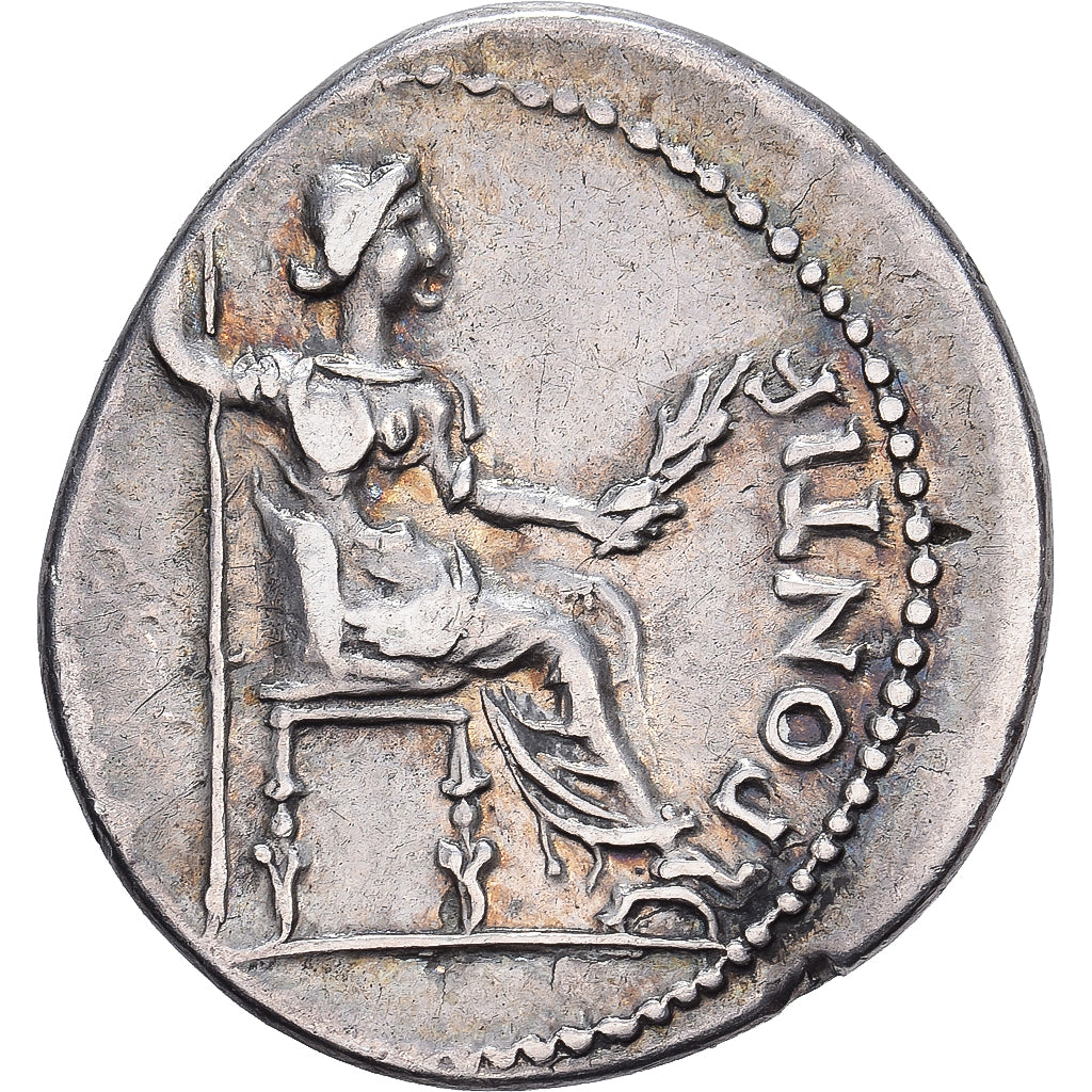 Tiberius, Denarius, 14-37, Rome, Fourrée, Silvered bronze, AU(50-53), RIC:30
