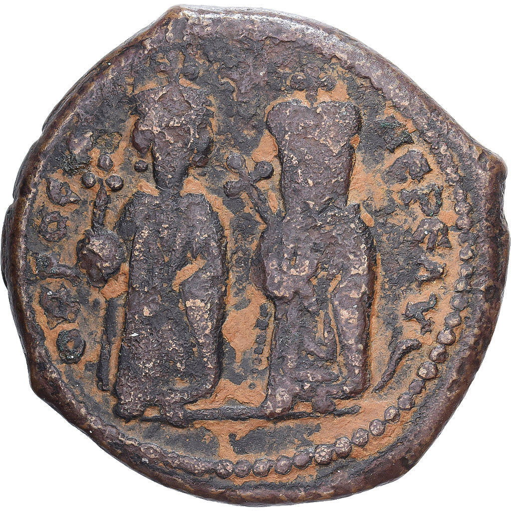 Phocas & Leontia, Follis, 603-604, Antioch, Bronze, VF(30-35), Sear:671
