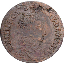 France, Louis XIV, Liard de France, 1656, Pont-de-l'Arche, Copper, AU(50-53)