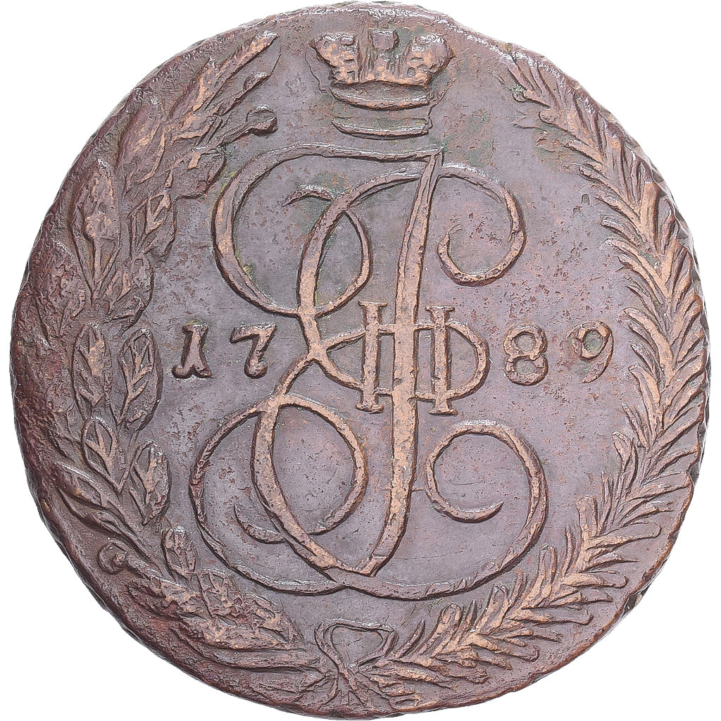 Rusland, Catherine II, 5 Kopeks, 1789, Ekaterinbourg, Koper, ZF