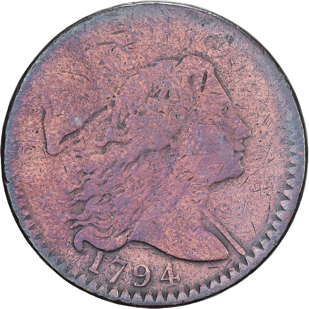 United States, 1 Cent, Liberty Cap, 1794, Philadelphia, Copper, VG(8-10)