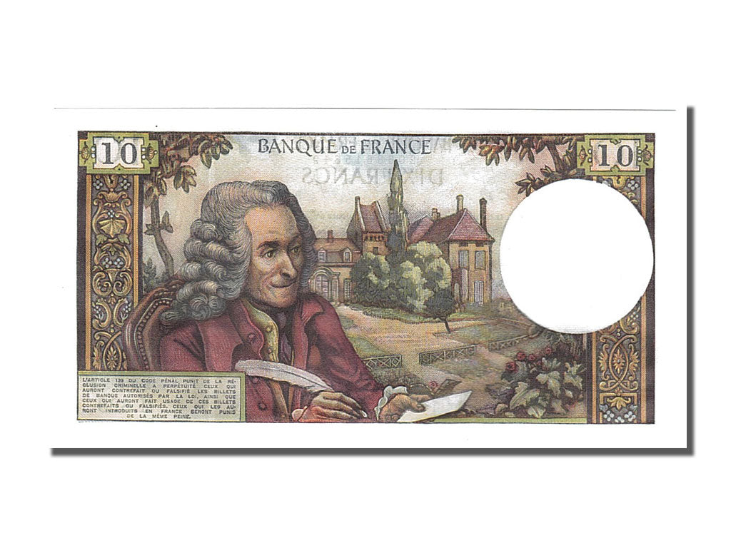 Billete, Francia, 10 Francs, 10 F 1963-1973 ''Voltaire'', 1972, 1972-12-07, UNC