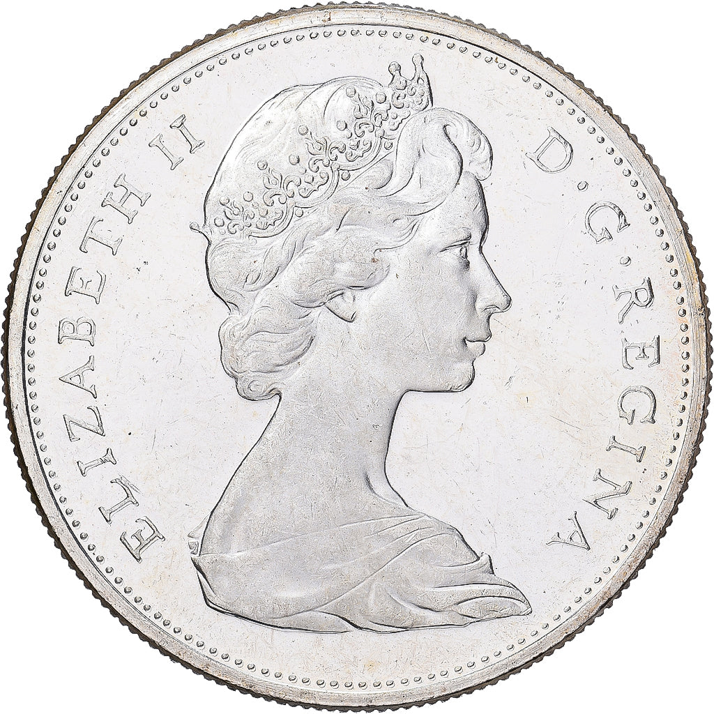 Canadá, Elizabeth II, Dollar, 1965, Royal Canadian Mint, Prata, MS(60-62)