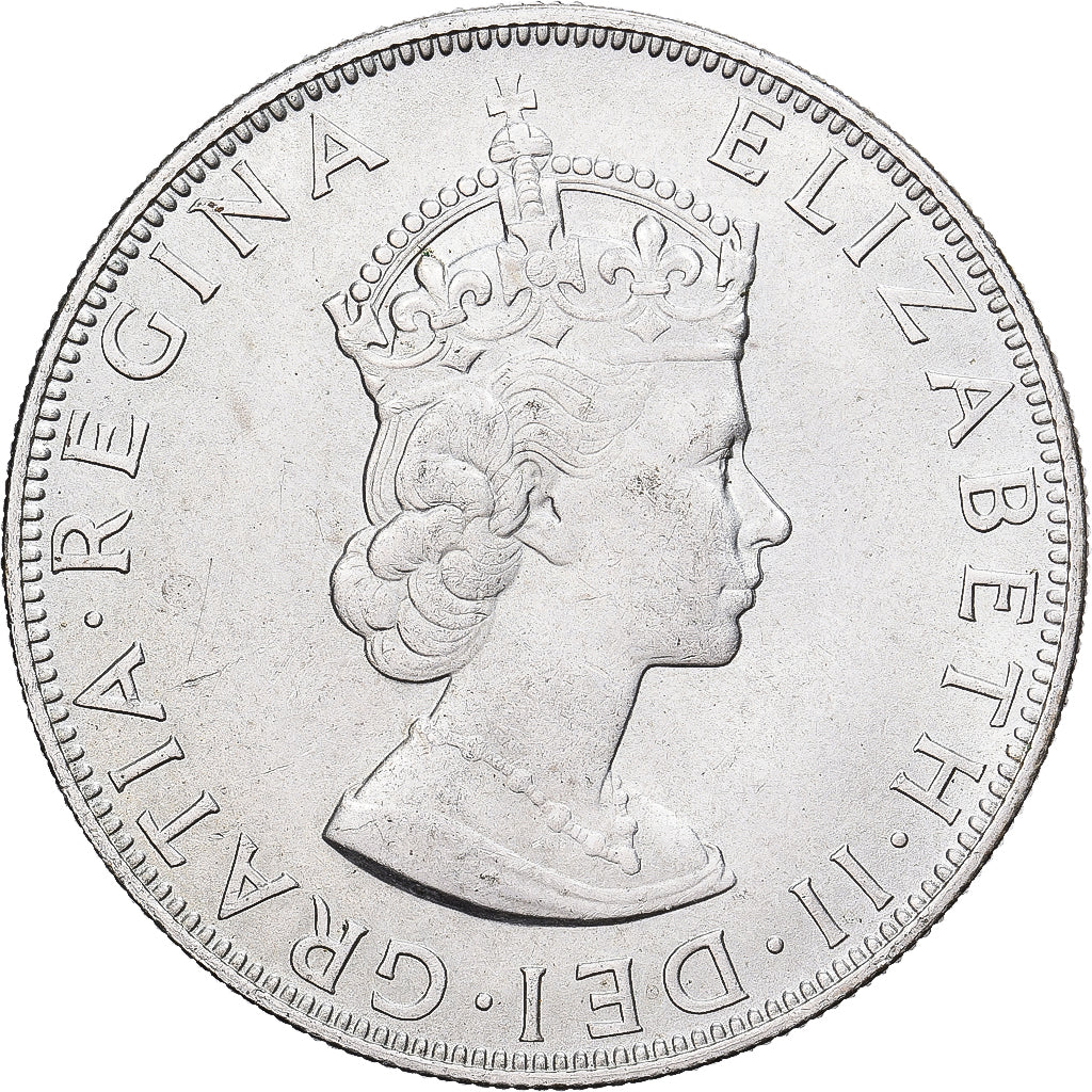 Bermudas, Elizabeth II, Crown, 1964, Plata, MBC, KM:14