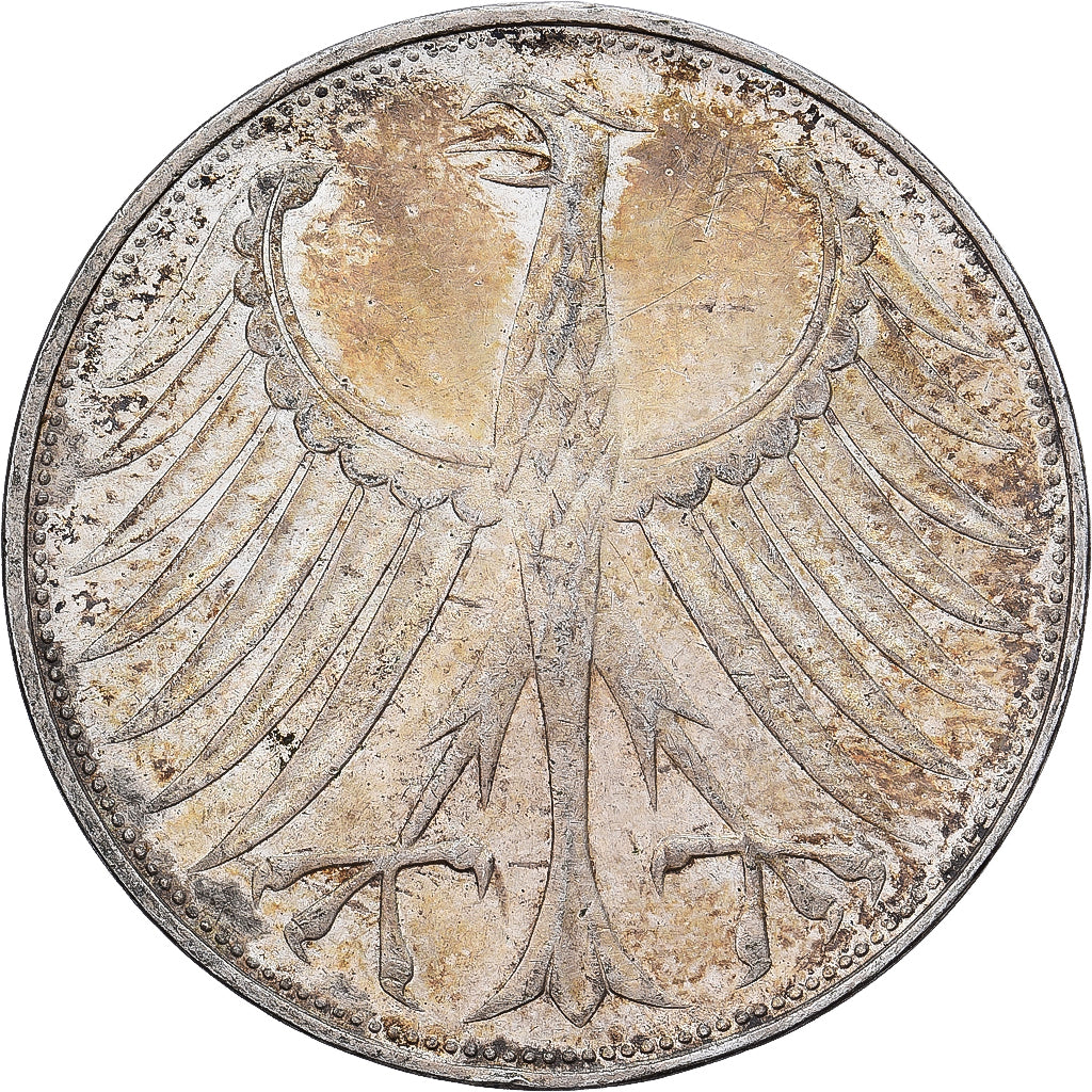 Federal Republic of Germany, 5 Mark, 1972, Karlsruhe, Silver, AU(50-53)