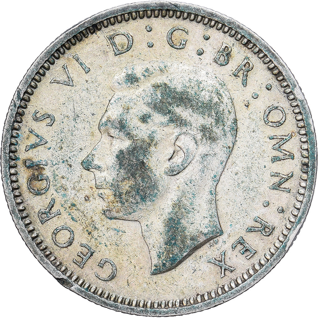 Great Britain, George VI, 6 Pence, 1941, Silver, VF(20-25), KM:852