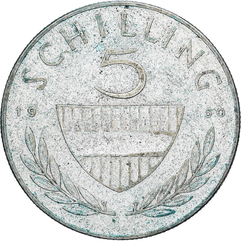 Austria, 5 Schilling, 1960, Silver, VF(20-25), KM:2889