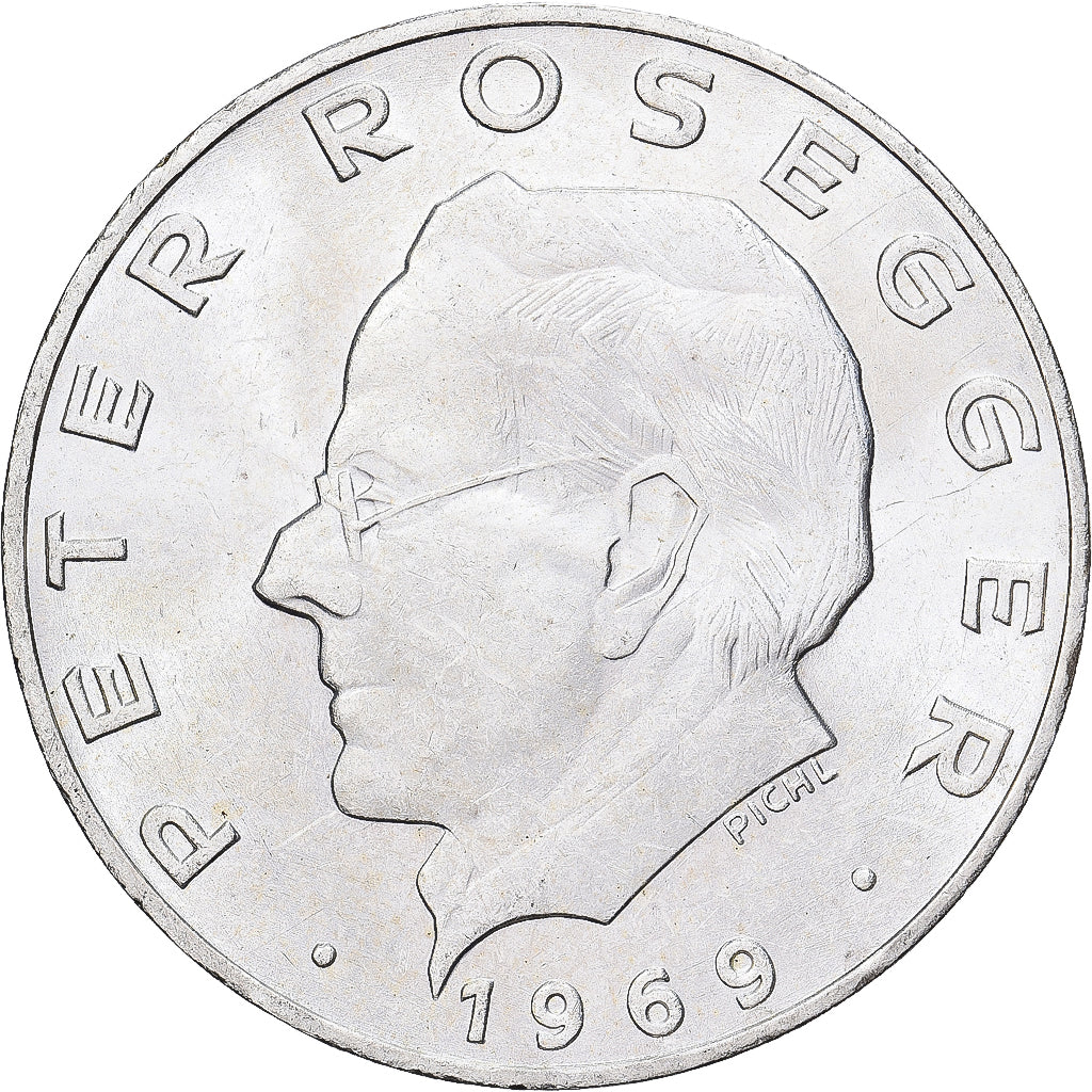 Áustria, 25 Schilling, 1969, Prata, AU(50-53), KM:2905