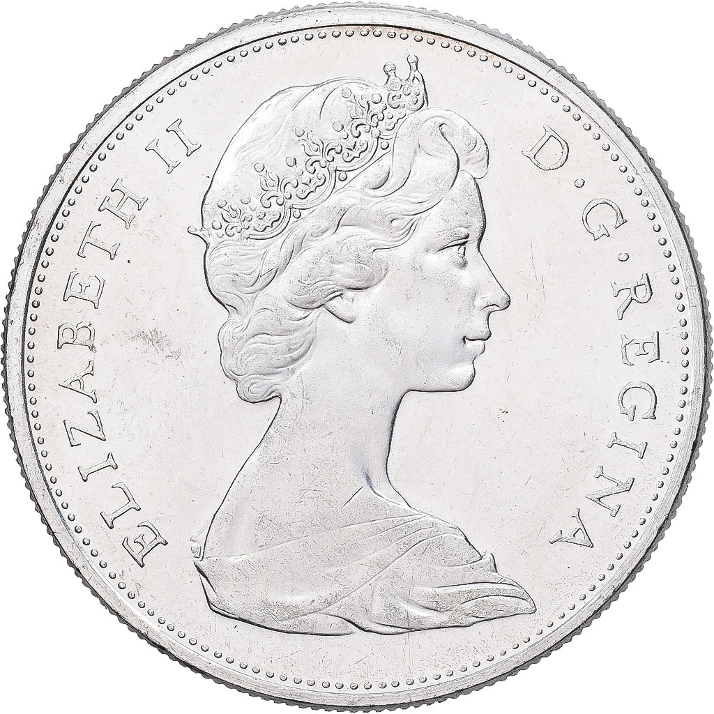 Canada, Elizabeth II, Dollar, 1965, Royal Canadian Mint, Silver, MS(60-62)
