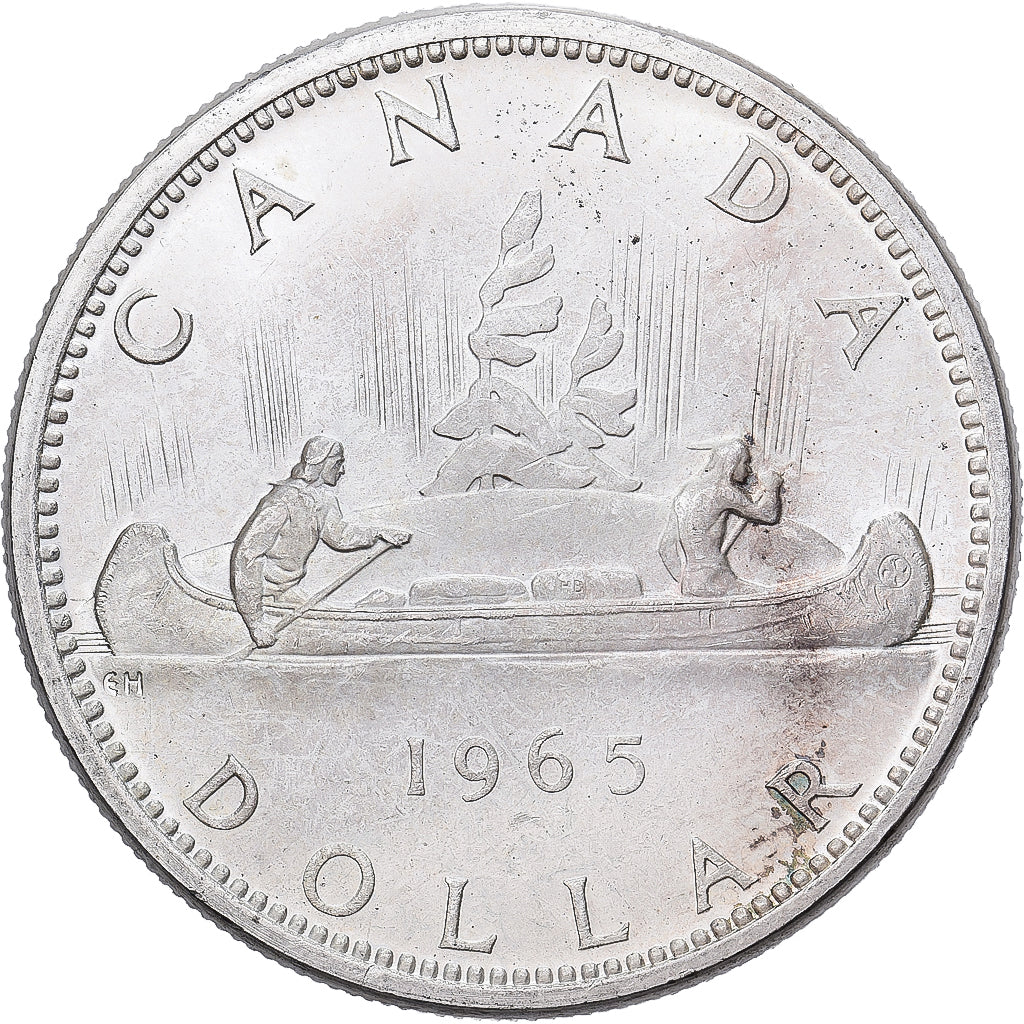Canada, Elizabeth II, Dollar, 1965, Royal Canadian Mint, Silver, MS(60-62)