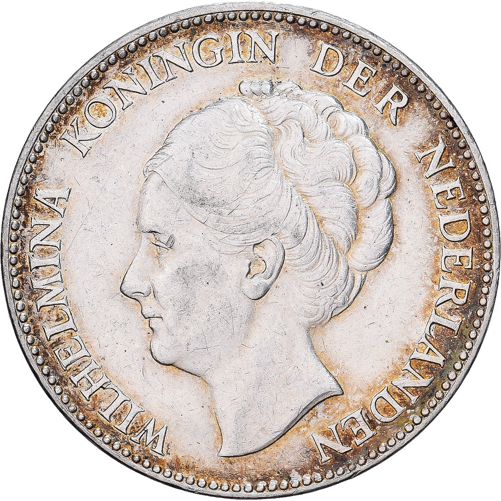 Netherlands, Wilhelmina I, Gulden, 1931, Silver, AU(50-53), KM:161.1