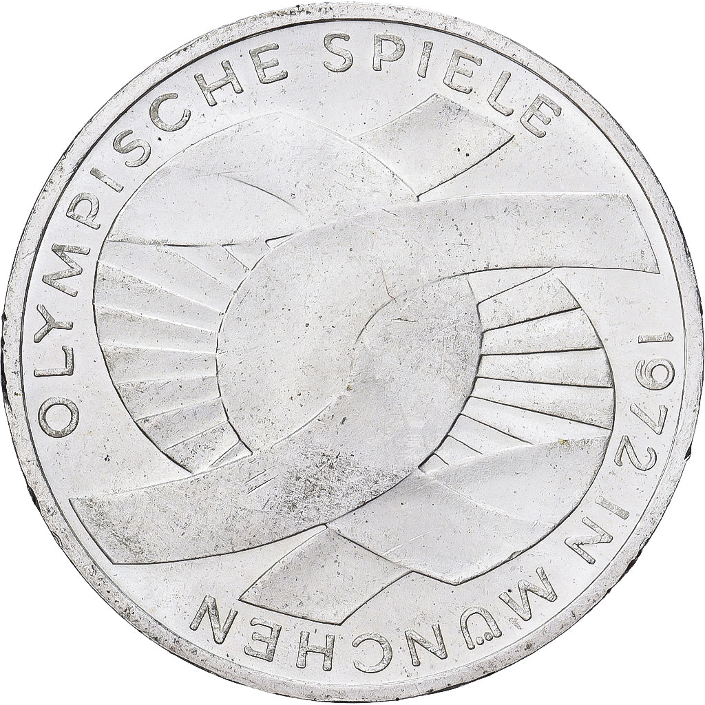 Federal Republic of Germany, 10 Mark, 1972, Karlsruhe, Silver, AU(55-58)