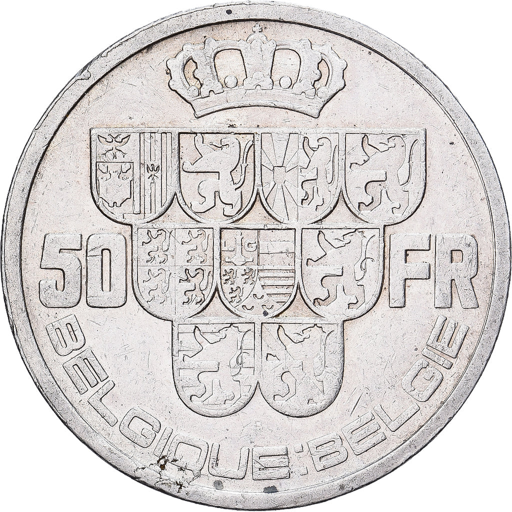 Belgien, 50 Francs, 50 Frank, 1939, Silber, S+, KM:121