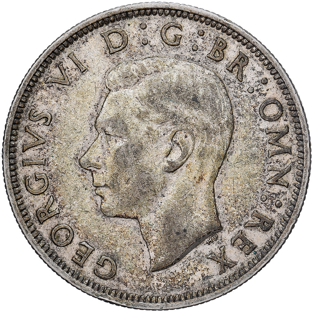 Grande-Bretagne, George VI, 1/2 Crown, 1939, Argent, TB, KM:856