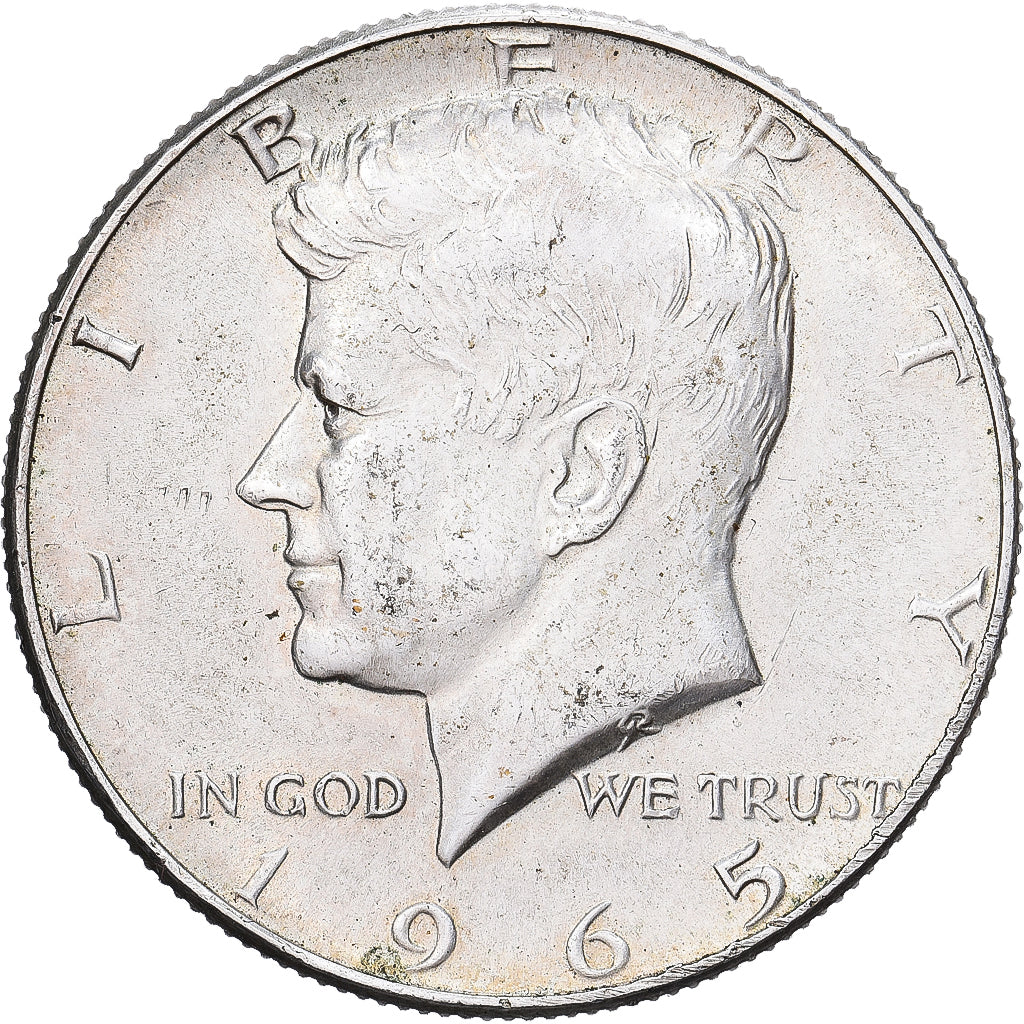 Estados Unidos, Half Dollar, Kennedy Half Dollar, 1965, U.S. Mint, Plata, BC+