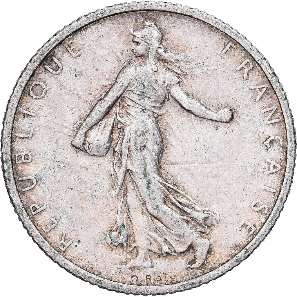 France, Franc, Semeuse, 1918, Paris, Silver, MS(60-62), KM:844.1