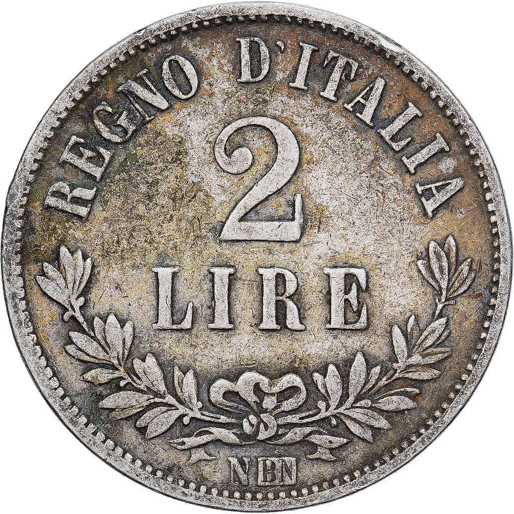 Itália, Vittorio Emanuele II, 2 Lire, 1863, Naples, Prata, VF(30-35), KM:16.1