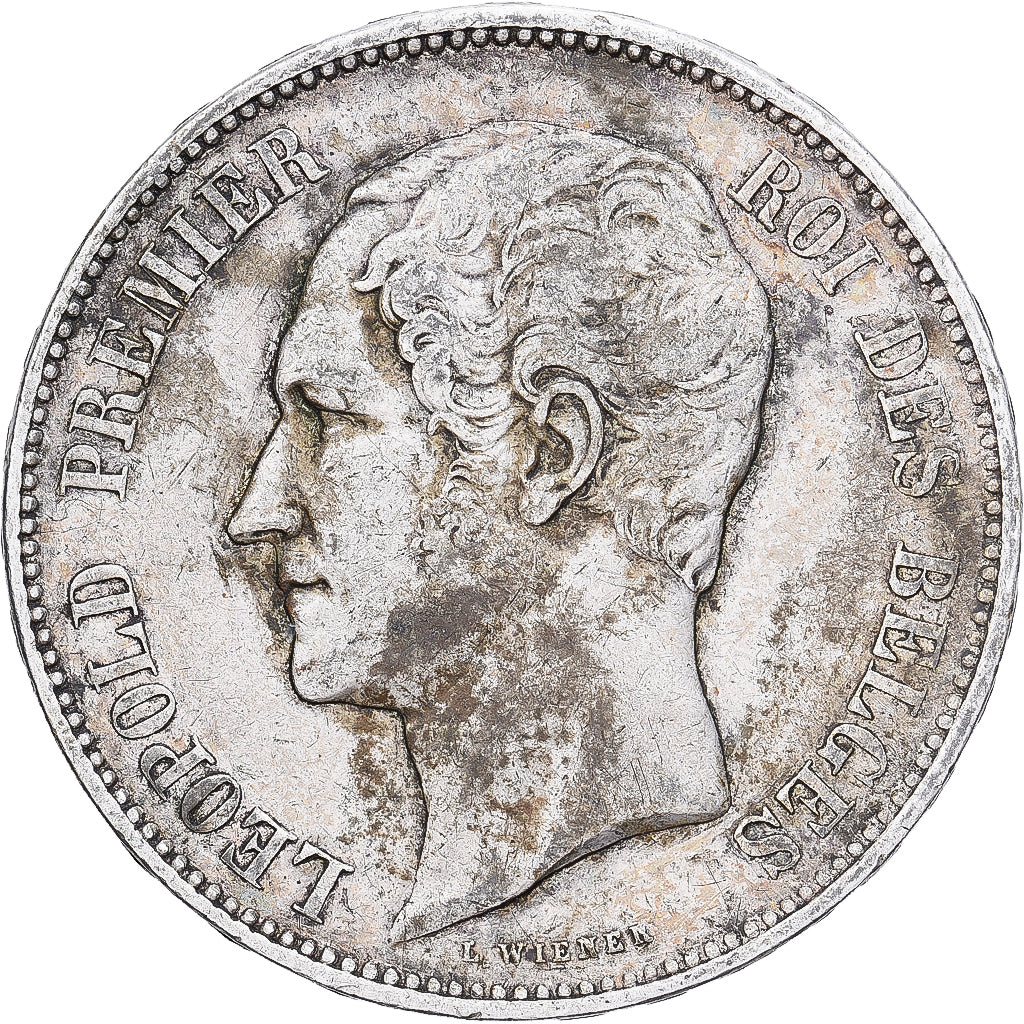 Bélgica, Leopold I, 5 Francs, 5 Frank, 1853, Prata, VF(30-35), KM:17