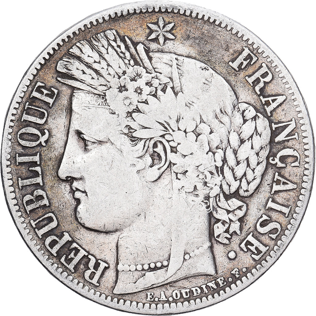 France, 5 Francs, Cérès, 1850, Paris, Argent, TB+, KM:761.1