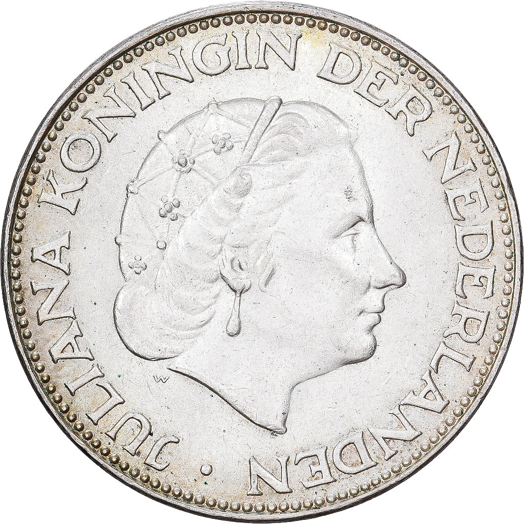 Nederland, 2-1/2 Gulden, 1964, Zilver, ZF+, KM:185
