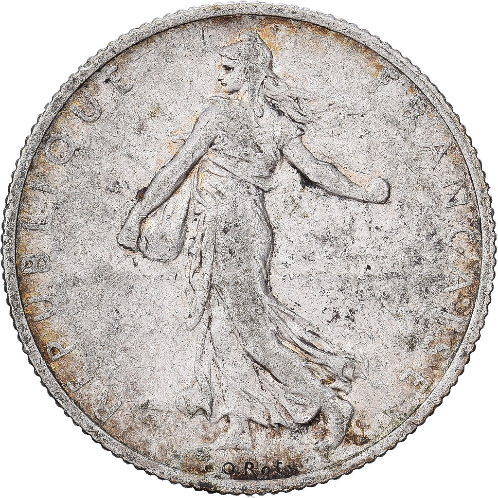 Frankrijk, 2 Francs, Semeuse, 1909, Paris, Zilver, FR+, KM:845.1