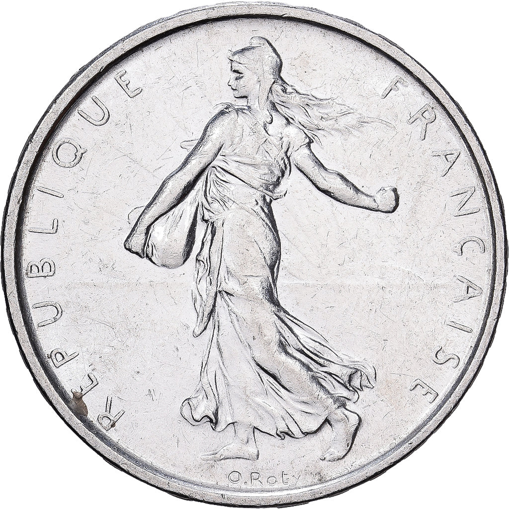 Frankrijk, 5 Francs, Semeuse, 1961, Zilver, PR, KM:926