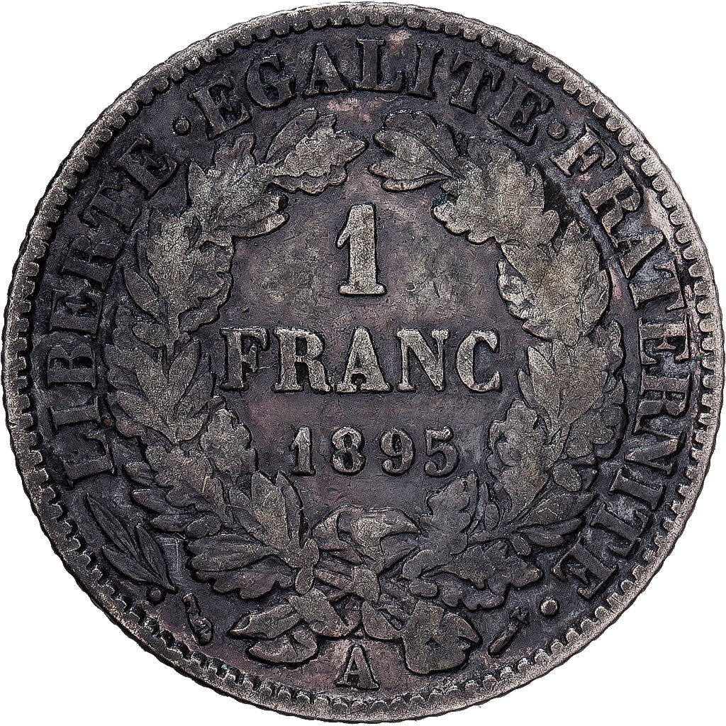 France, Franc, Cérès, 1895, Paris, Silver, VF(20-25), KM:822.1